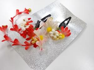 アンティーク　つまみ細工　髪飾りセット